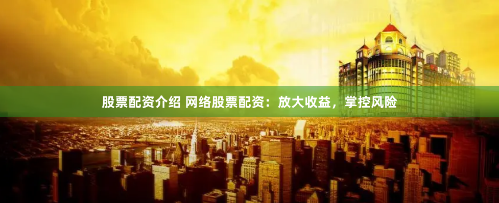 股票配资介绍 网络股票配资：放大收益，掌控风险